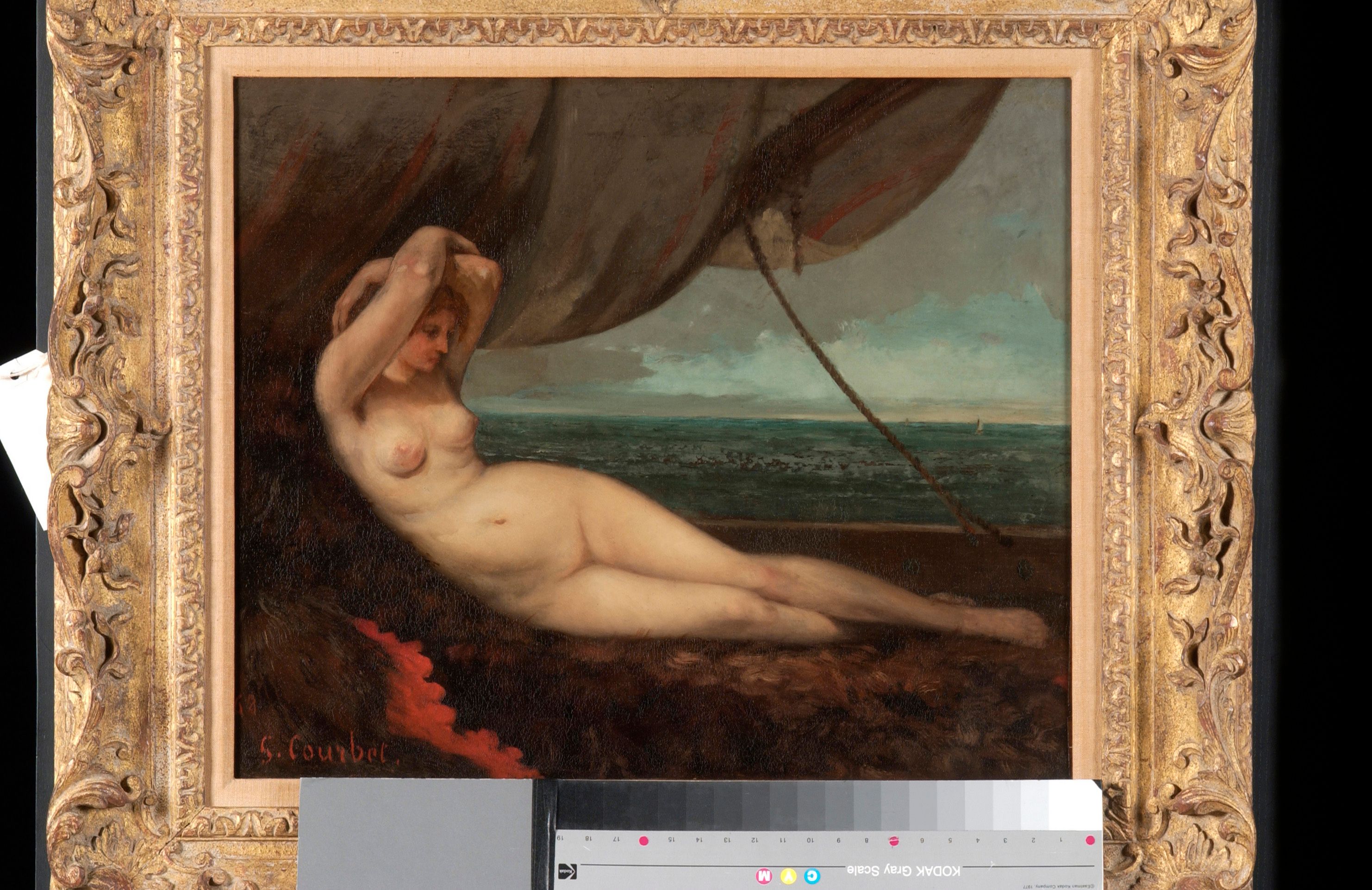 Nude Reclining by the Sea, 1868, by Gustave Courbet