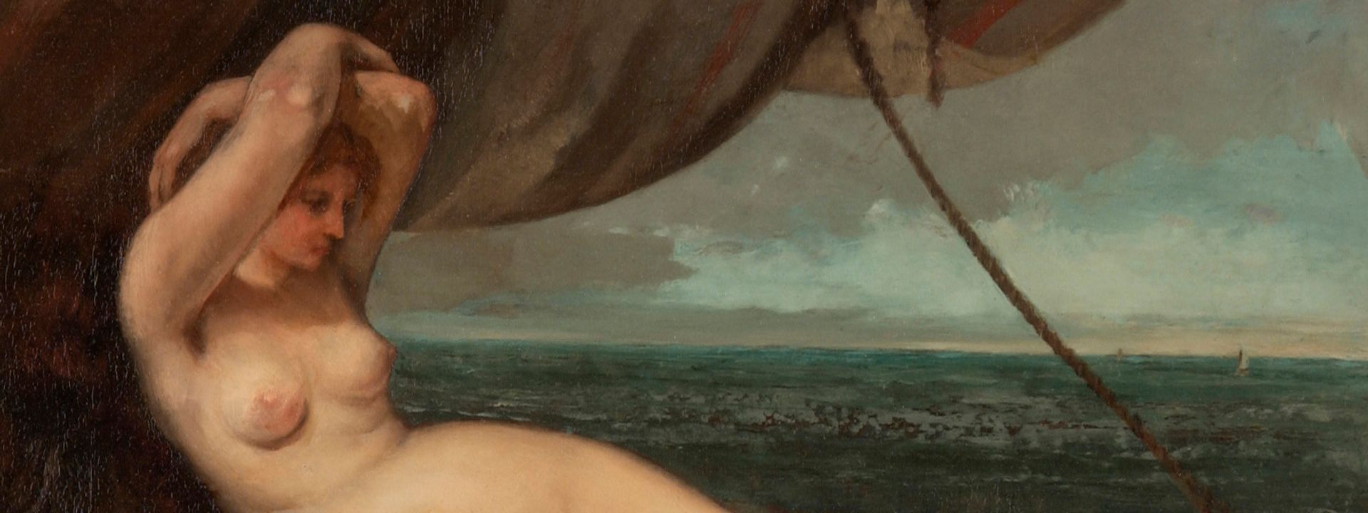 Nude Reclining by the Sea, 1868, by Gustave Courbet