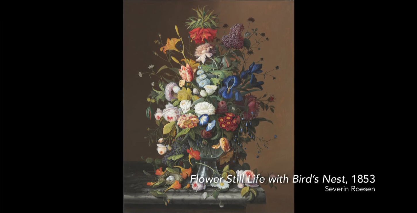 Roesen Flower Still Life with Bird's Nest Socks - Philadelphia