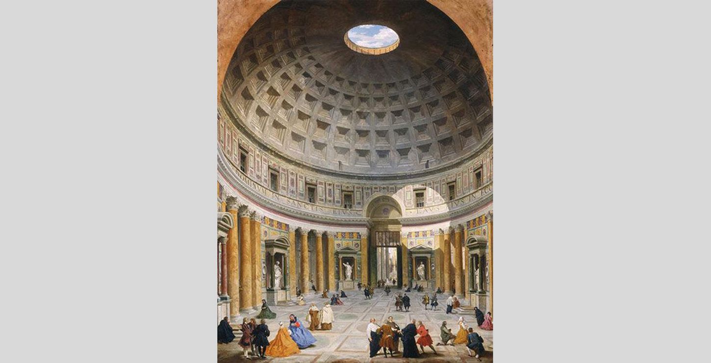 Interior of the Pantheon, Rome, c. 1734, by Giovanni Paolo Pannini
