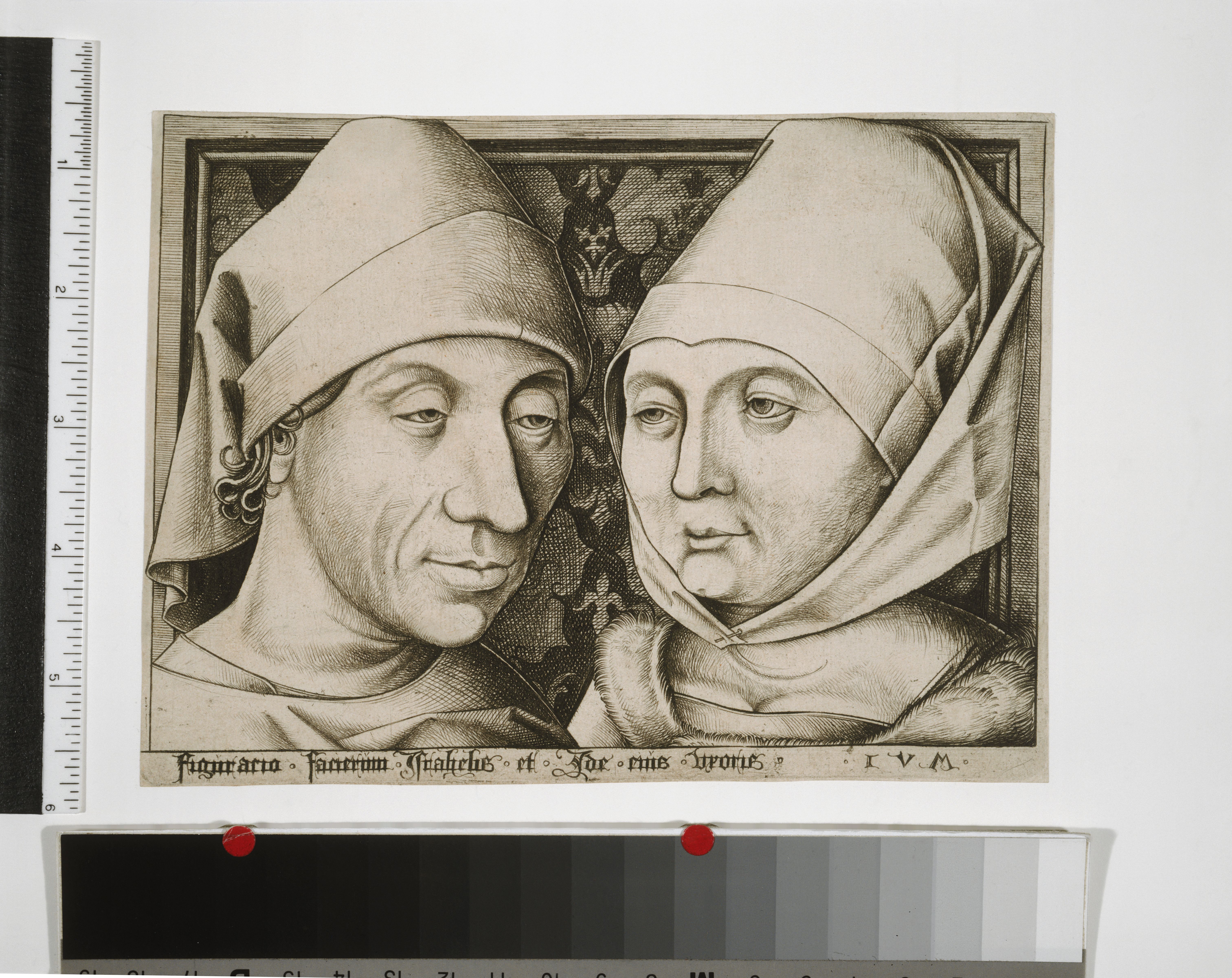 Self-Portrait of the Artist with his Wife, Ida, c. 1490, by Israhel van Meckenem