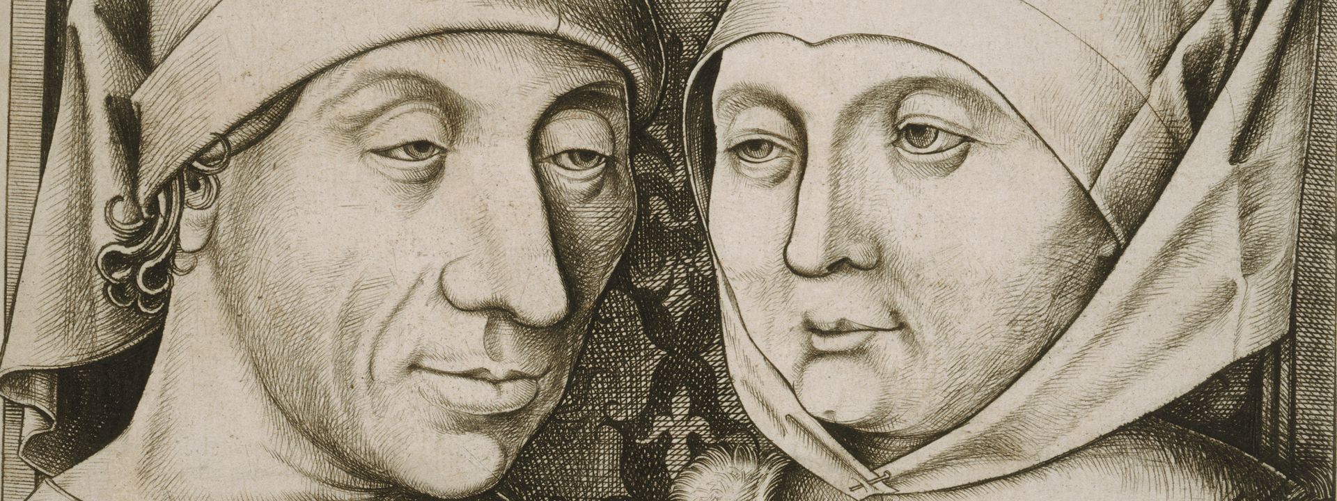 Self-Portrait of the Artist with his Wife, Ida, c. 1490, by Israhel van Meckenem