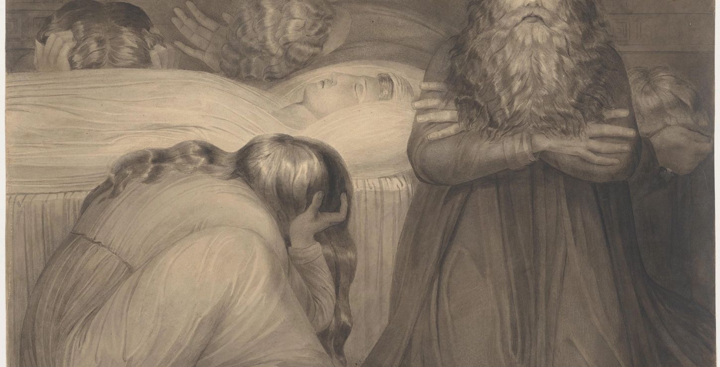 The Death of the Wife of the Biblical Prophet Ezekiel, c. 1785, Artist/maker: William Blake, English, 1757 - 1827, 1964-110-11