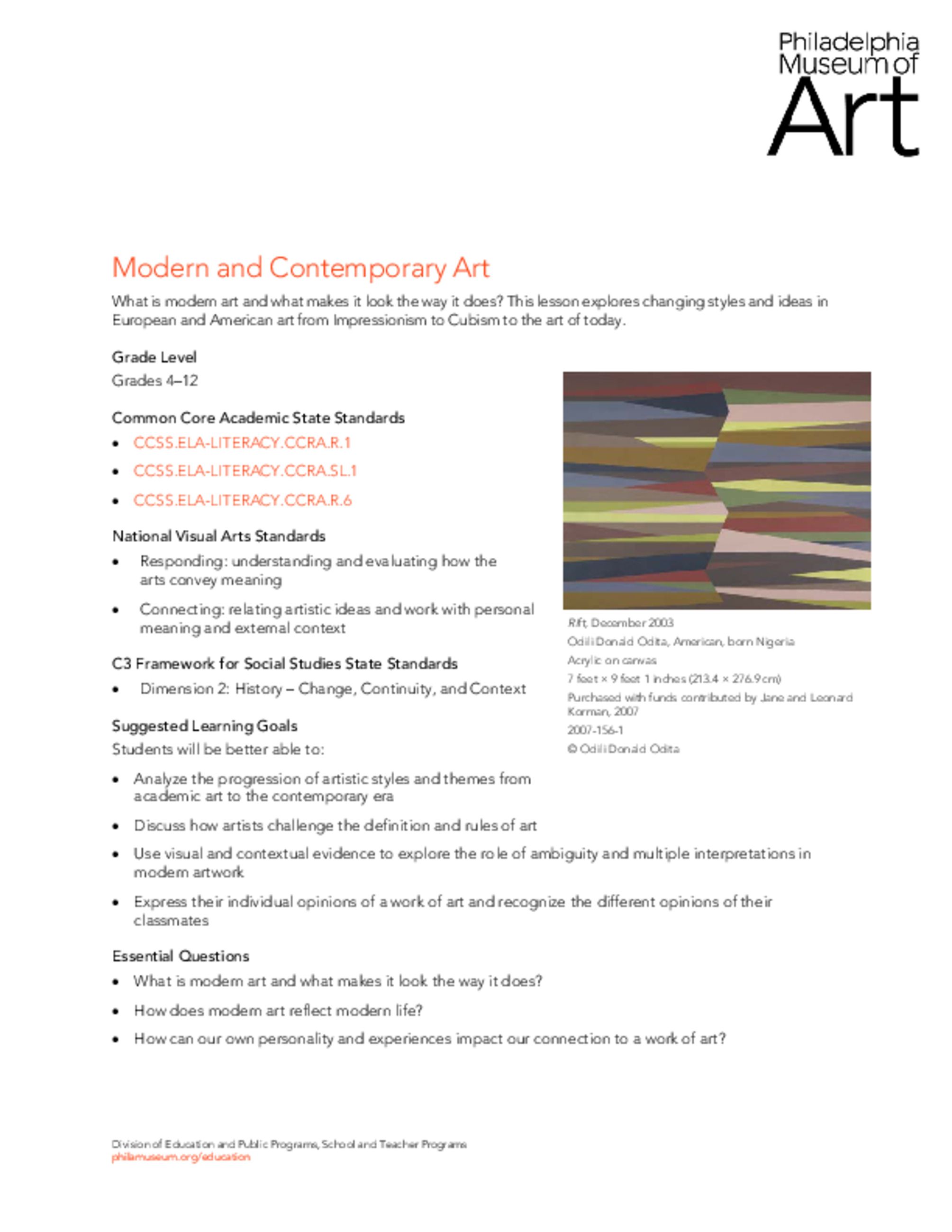 Pre Visit Guide Modern And Contemporary Art Grades 4 12   Fbc54e192133a57580c4a5d56a92cd6b3a6fb1a2 2009x2600 