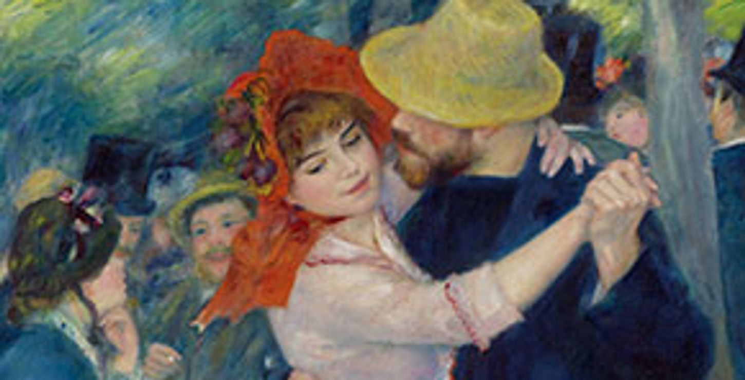 Dance at Bougival, 1883
Pierre-Auguste Renoir, French
Oil on canvas
71 5/8 x 38 5/8 inches (181.9 x 98.1 cm)
Museum of Fine Arts, Boston. Picture Fund; Courtesy Museum of Fine Arts, Boston