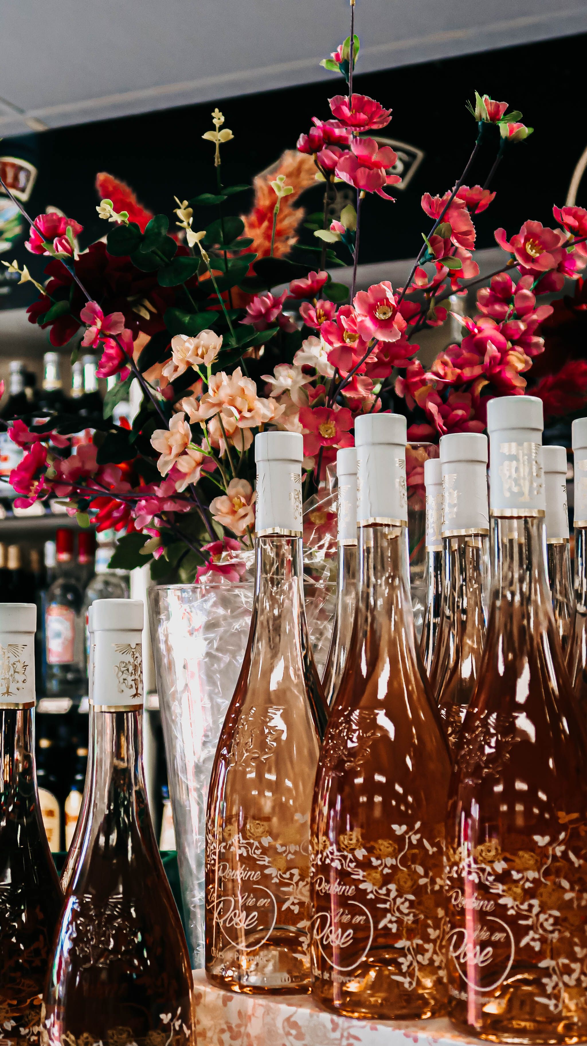 Flessen rose 