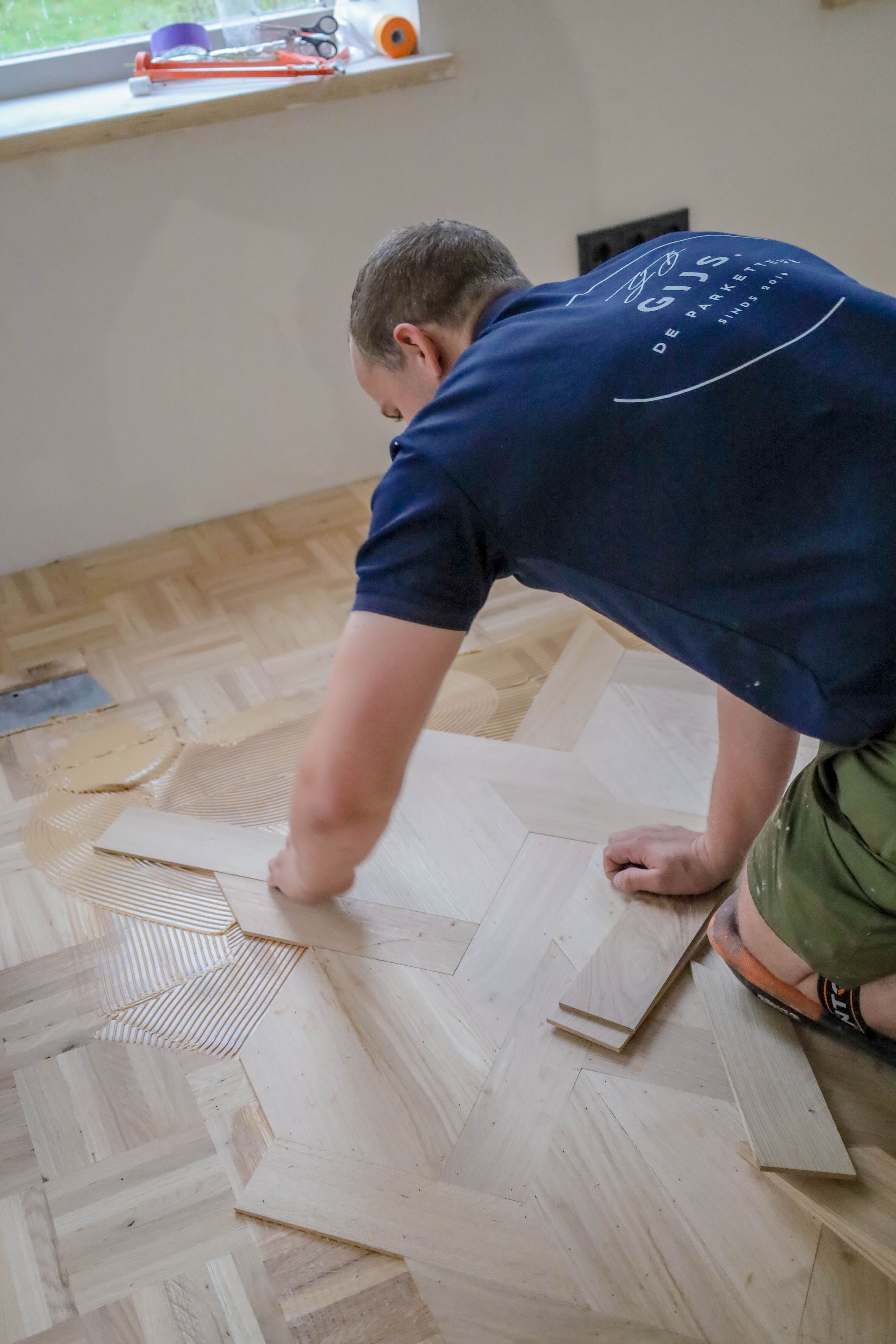 Gijs aan het werk