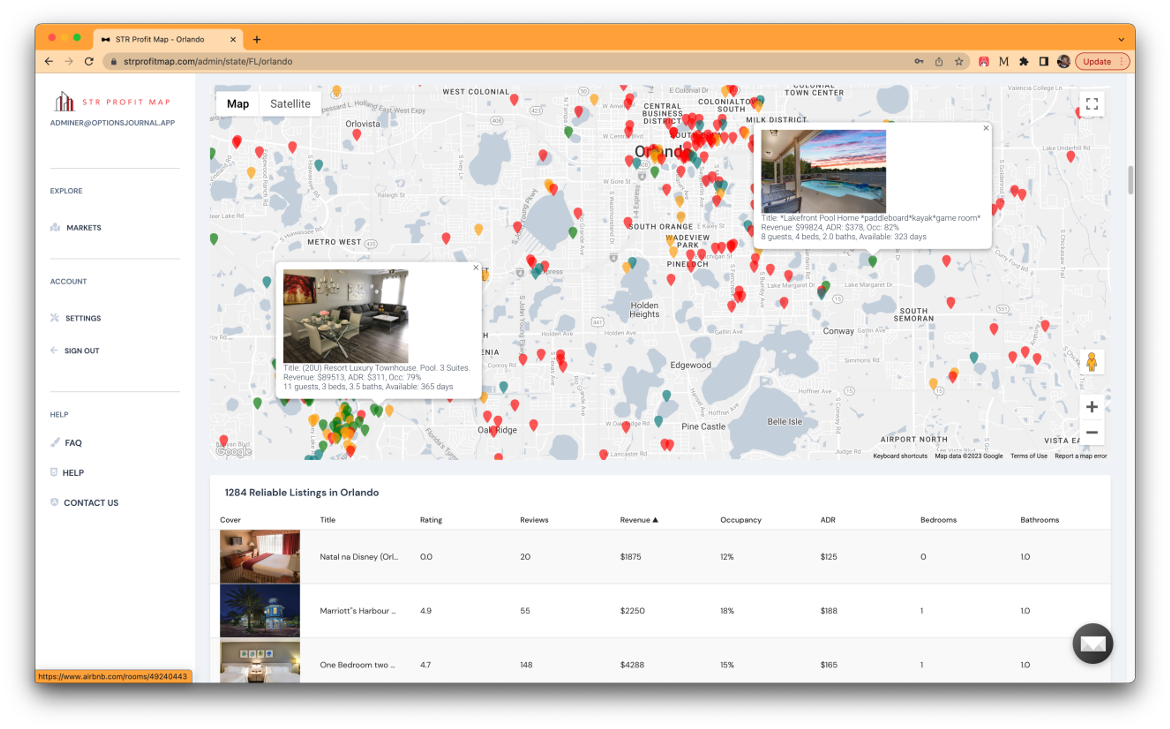 STRProfitMap profit maps feature