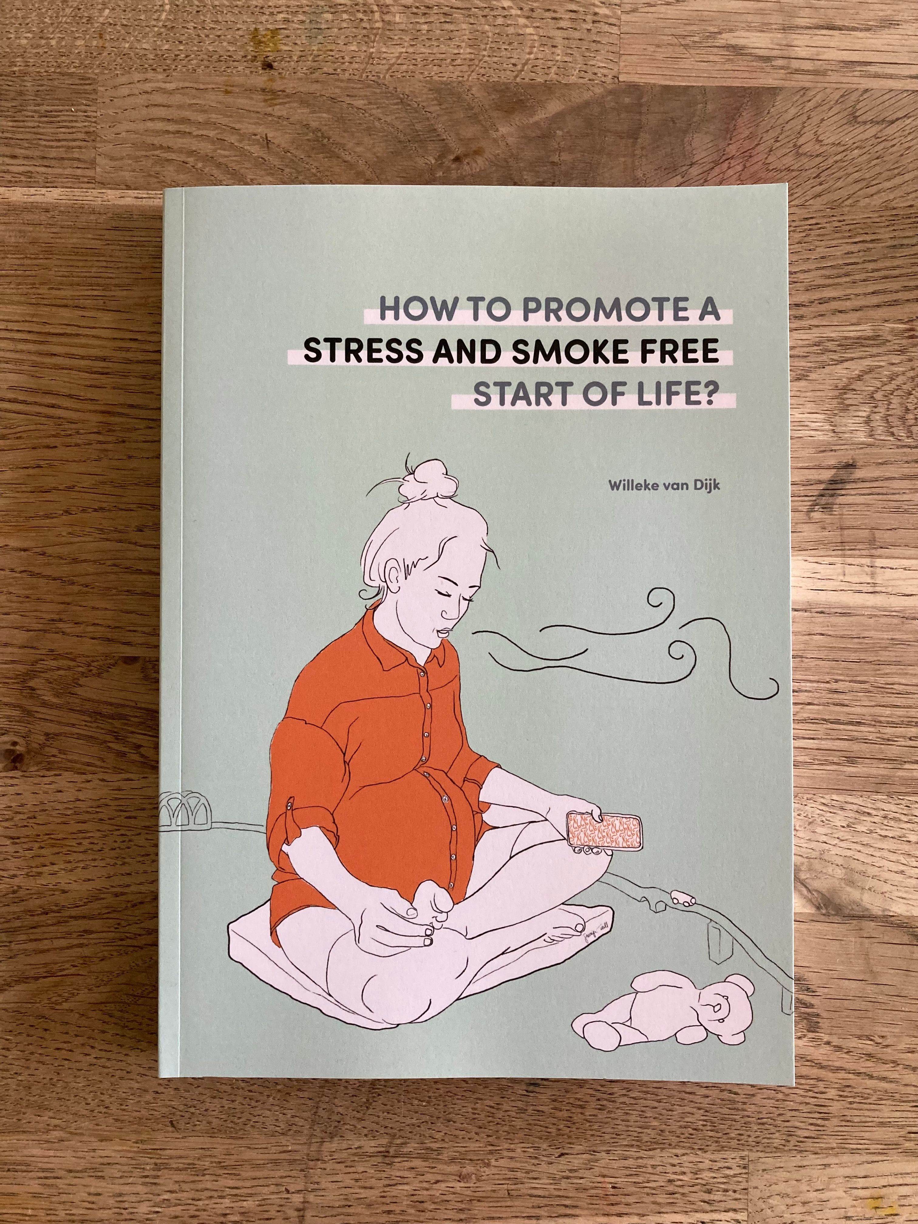 Tekening van een mediterende zwangere vrouw