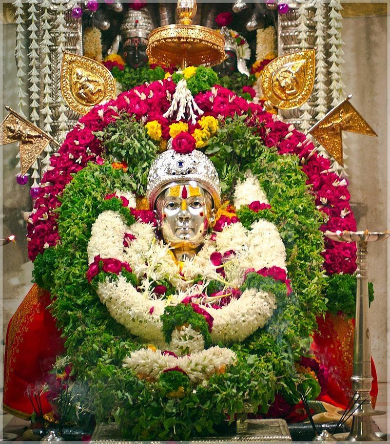 Samadhi of Jnaneshwar in the Sidheshwar temple complex at Alandi