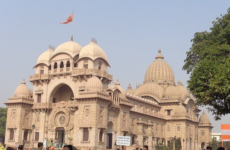 Belur Math located on the banks of the Ganges