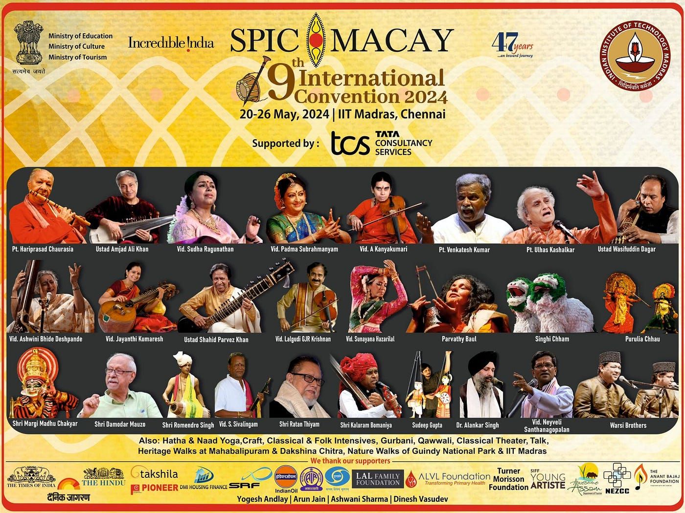 Celebrating Indian Classical Arts: SPICMACAY’s 9th International Convention at IIT Madras