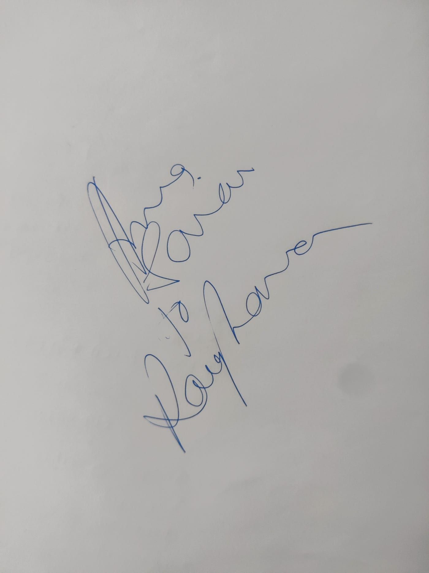 Autograph of Vidushi Aruna Sairam presented to prof Dr. Raghavan sir
