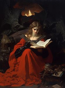 Girl reading a book