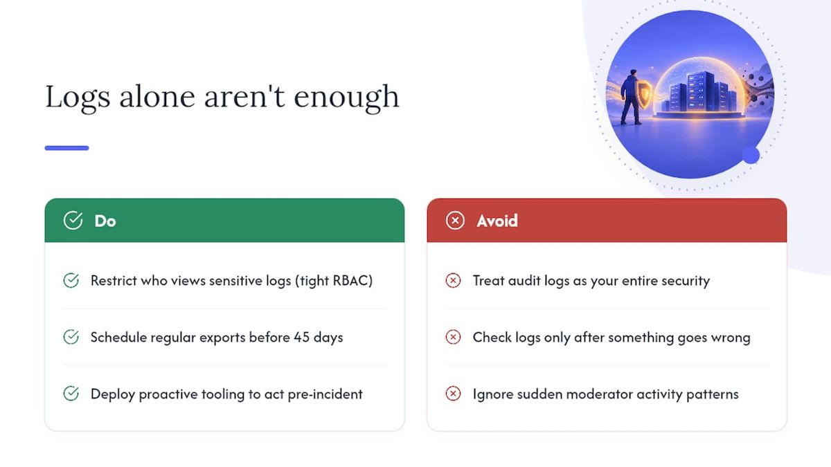 Why Logs Alone Aren't Enough — overview diagram