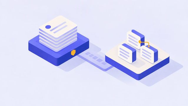 アーカイブとケースメモのカードのアイソメ図