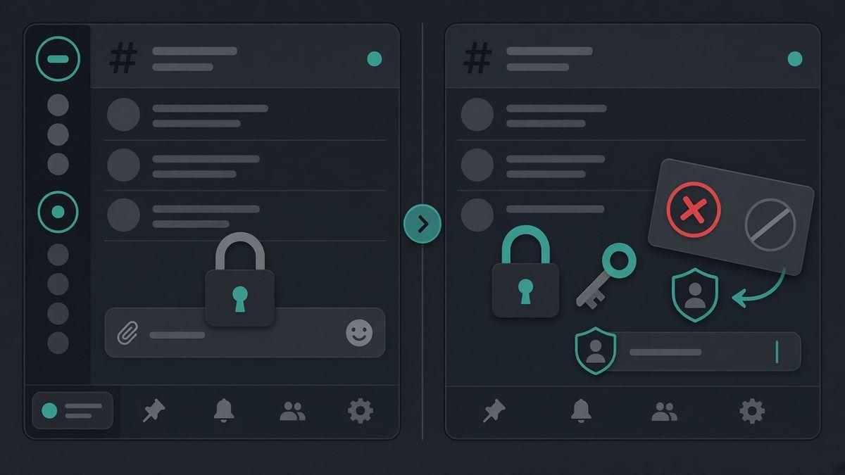 #general travado com um cadeado ao lado de um unlock que restaura a overwrite anterior de Send Messages