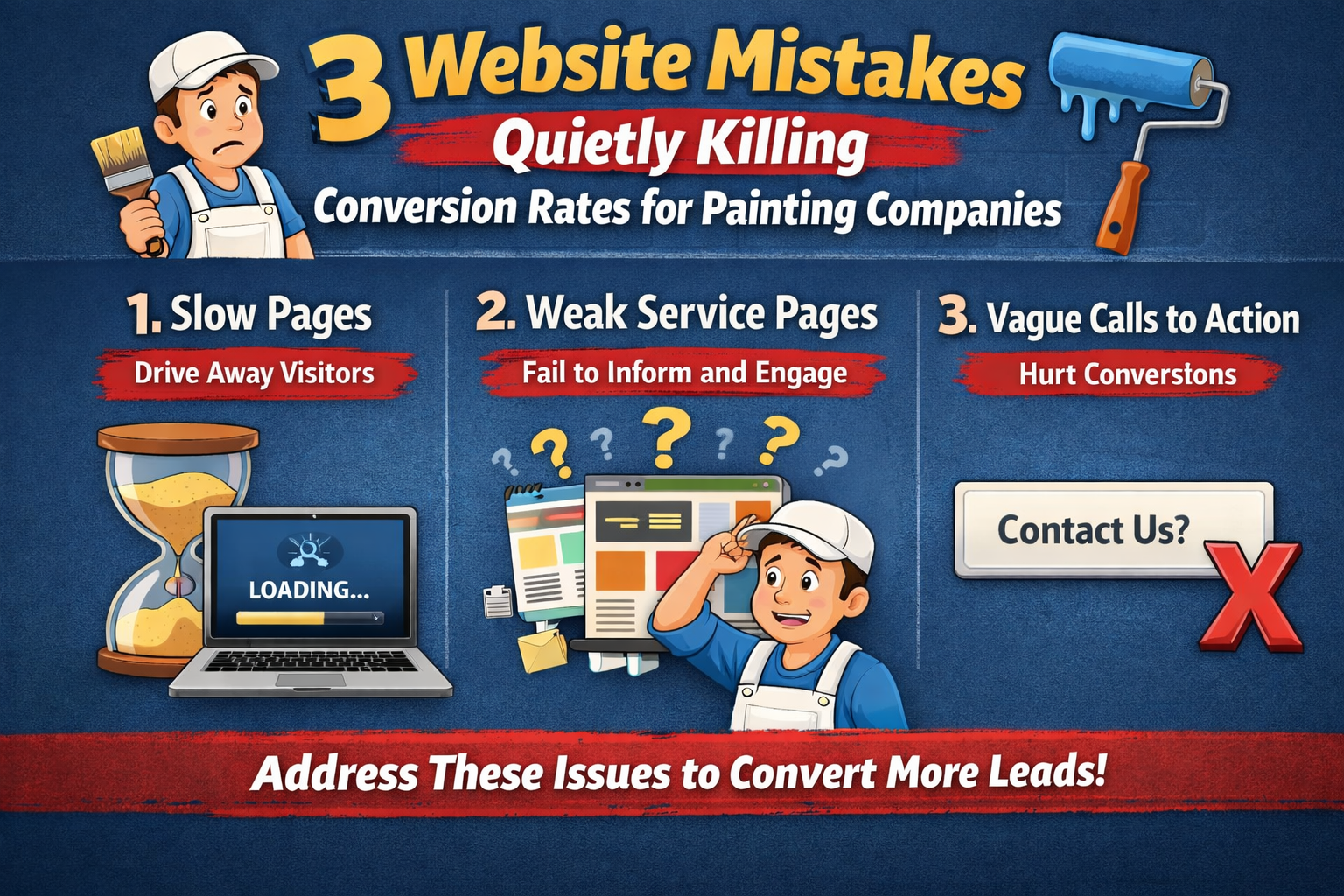 3 Website Mistakes Costing Painting Companies Leads