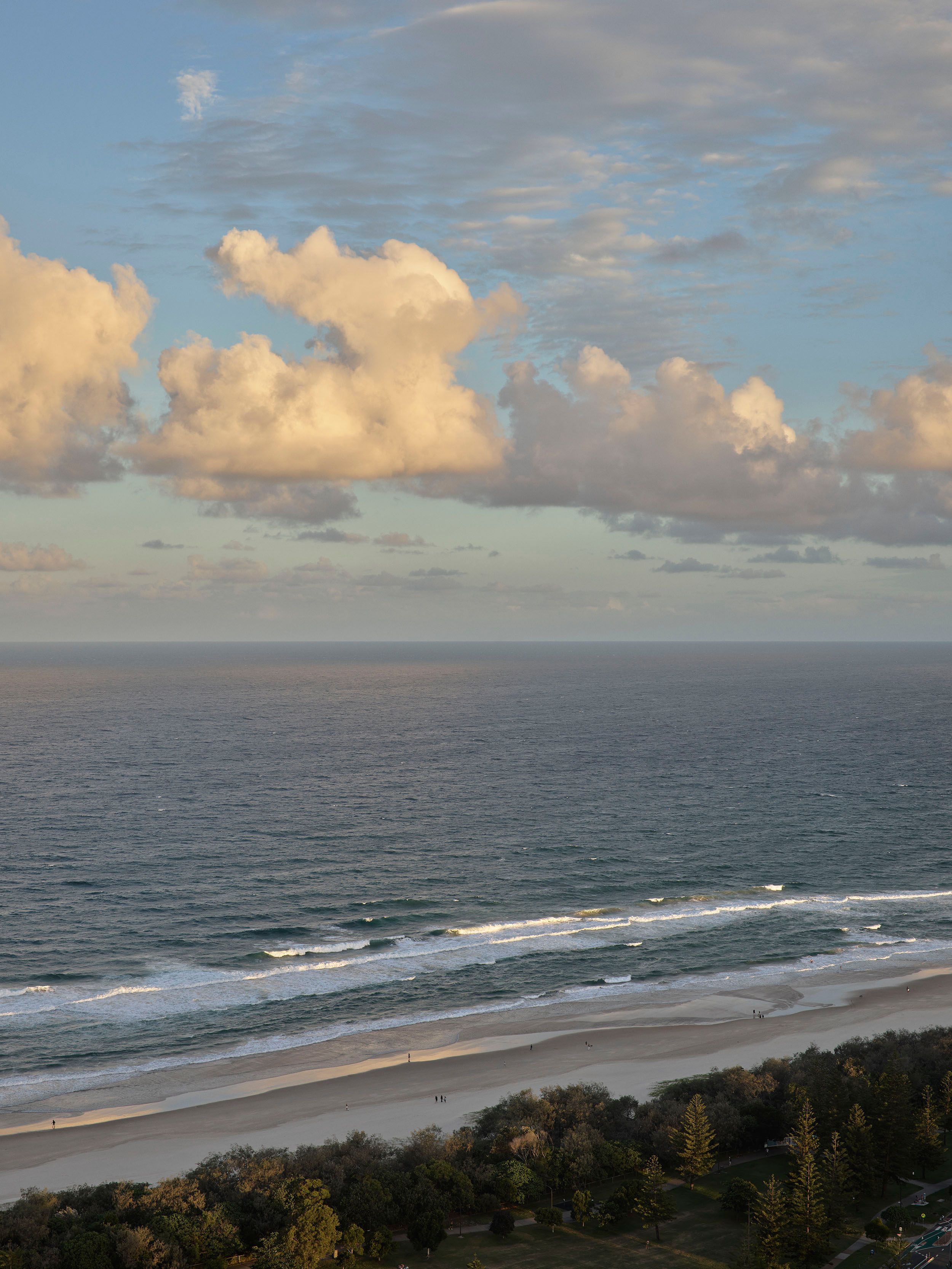 Ocean and sky views from Cloud Surfer, a Broadbeach penthouse by Sydney interior design studio Decus