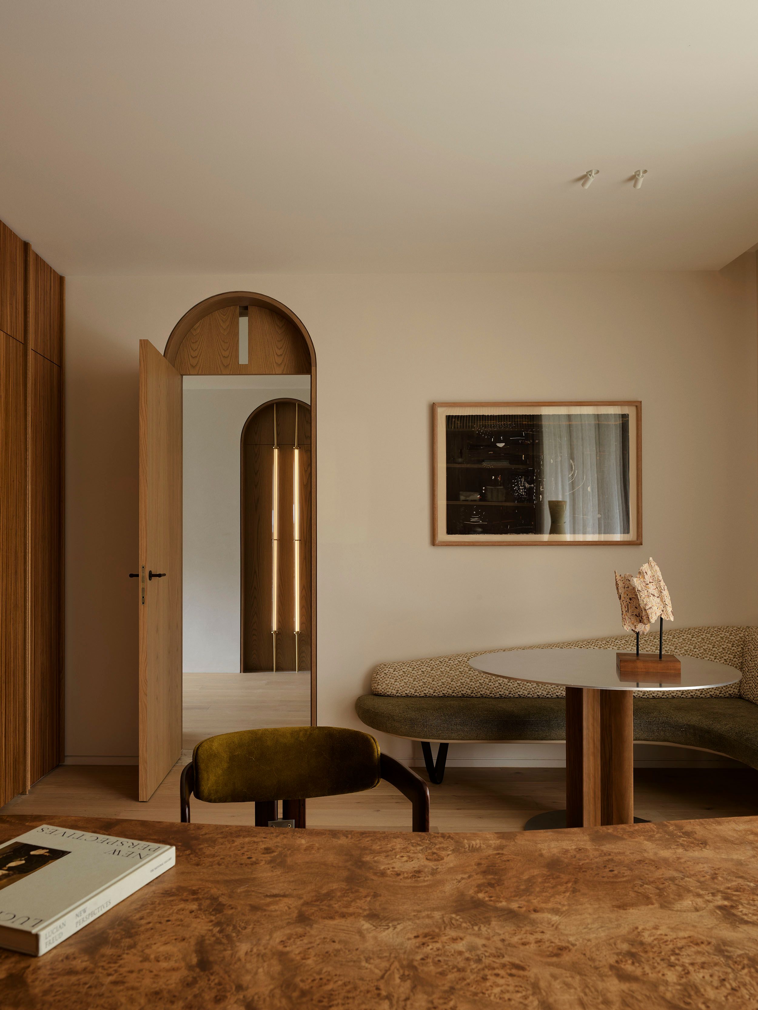 Patchwork House, Study with view to entry and feature light
