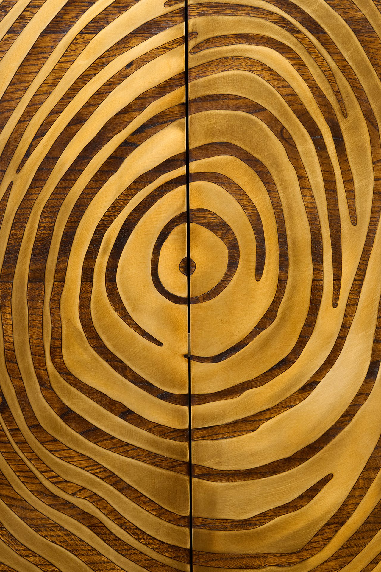 Detail of Francesco Perini's wall cabinet for Gallery FUMI, exhibited at PAD London 2024.