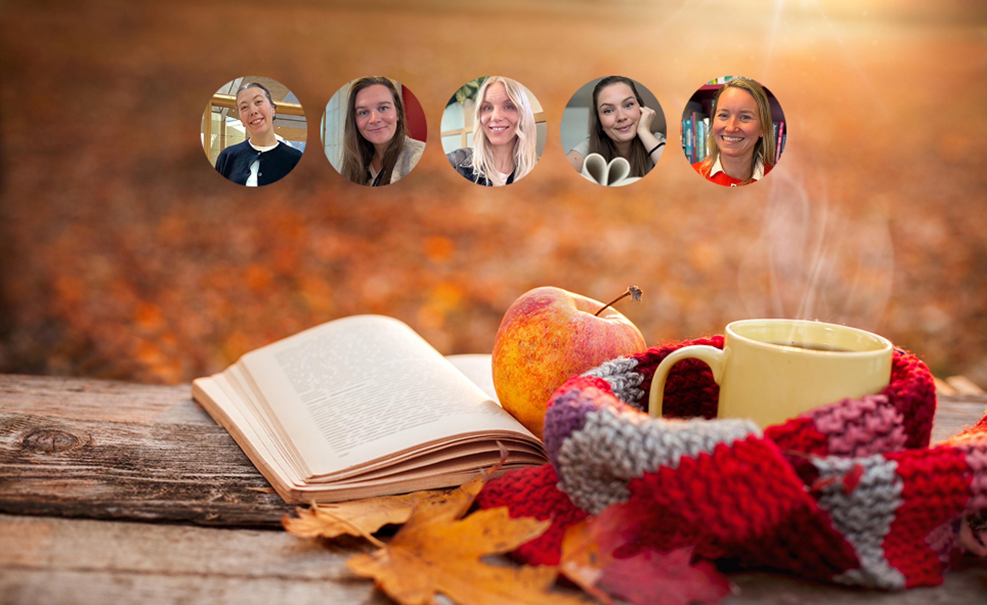 Høstbilde med portrett av redaksjonen 