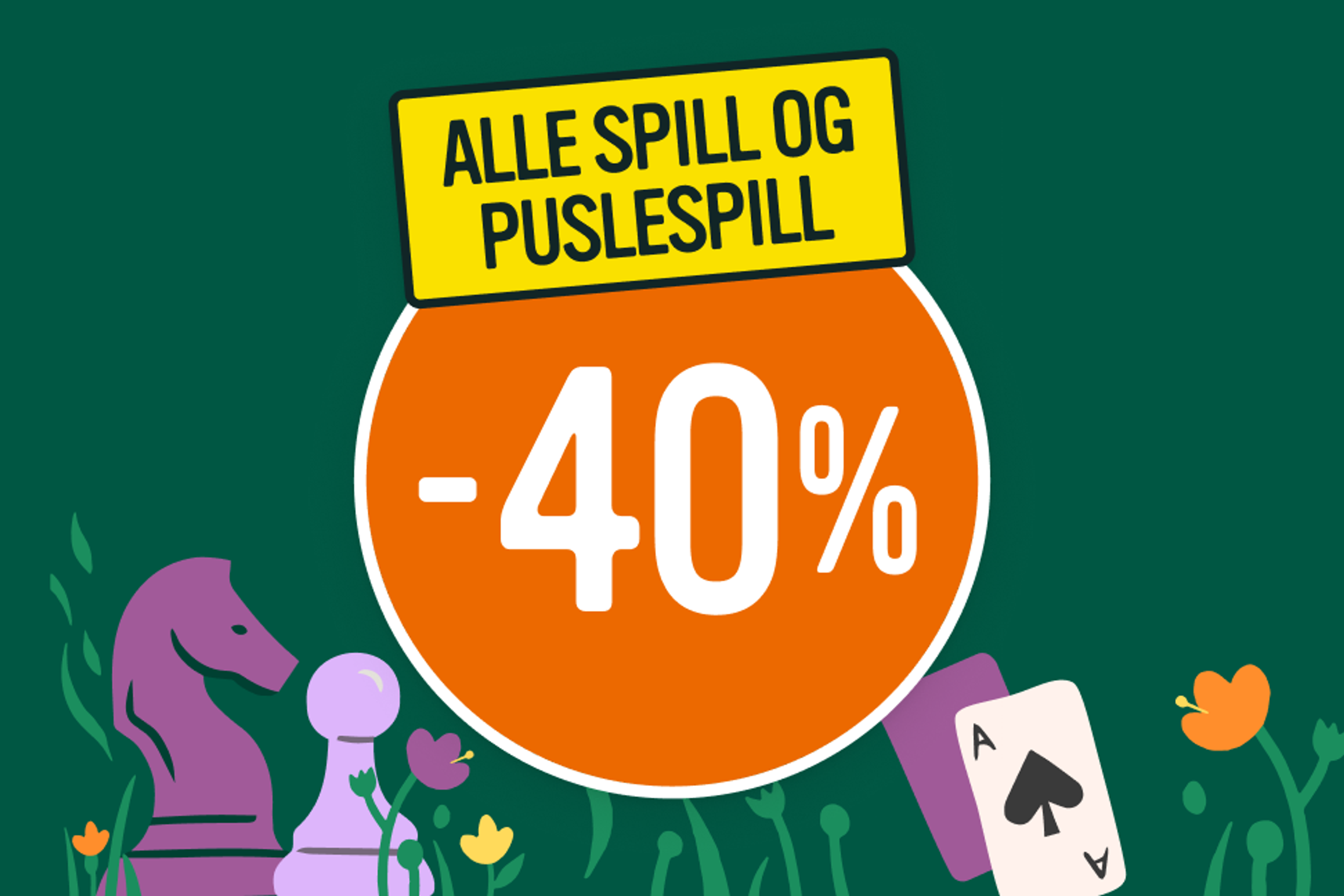 Spill og puslespill -40%