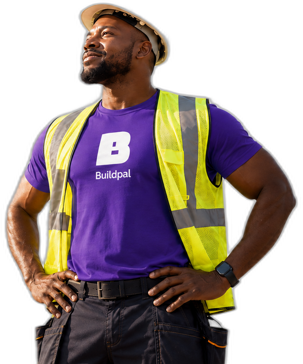 A Buildpal worker in safety gear