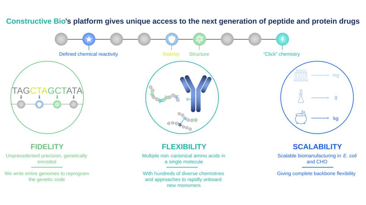 Fidelity, Flexibility, Scalability - Three circles showing platform advantages