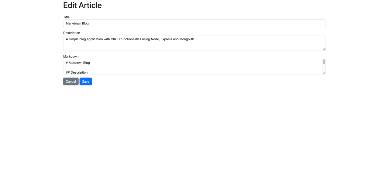 Image of the editing post page