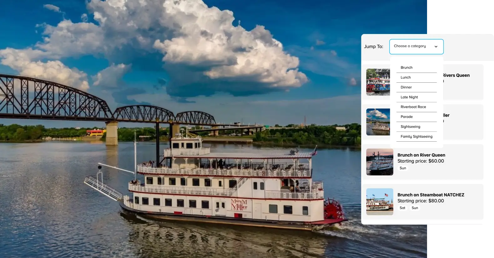 The Mary M. Miller Riverboat on the Ohio River