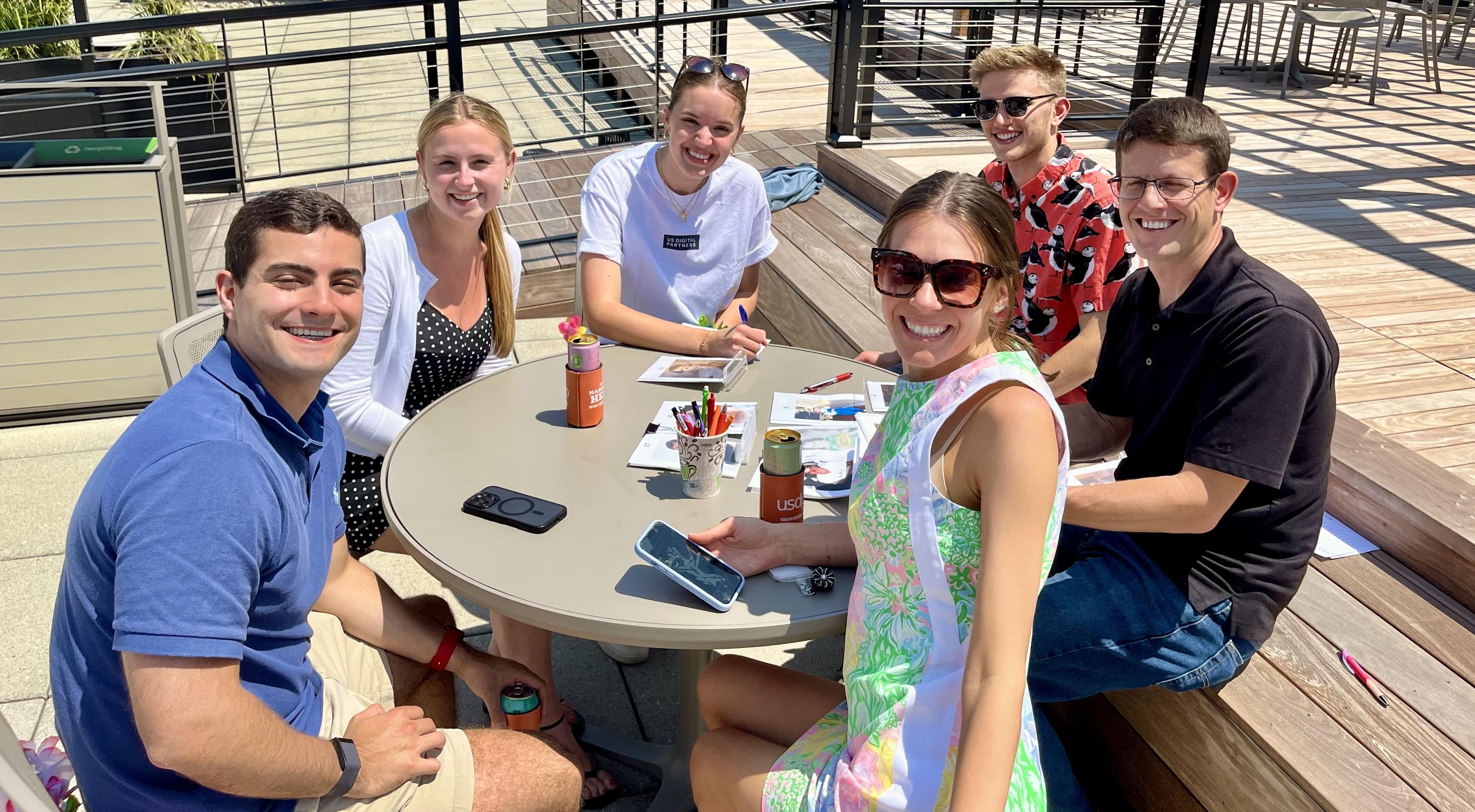 USDP team members hanging out