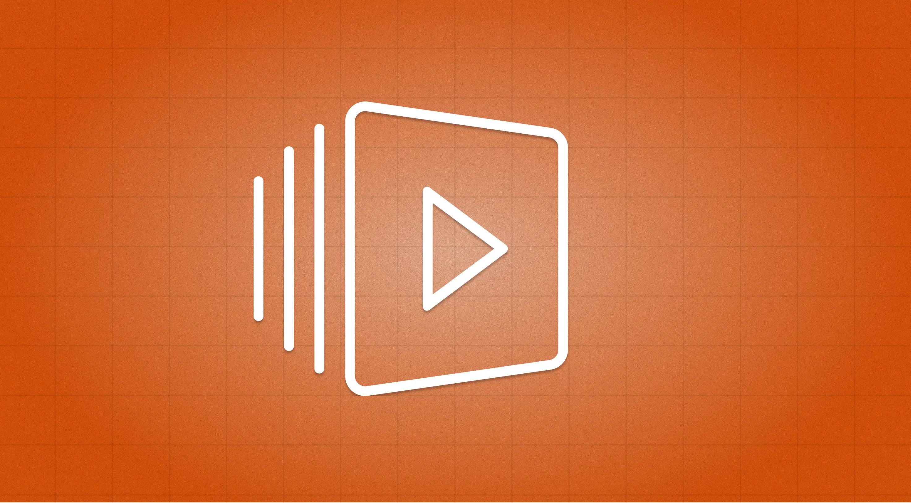 The USDP video production logo on an orange background