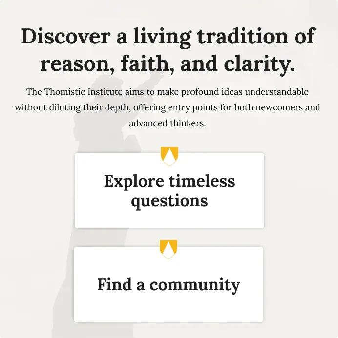 A screenshot of the Thomistic Institute website