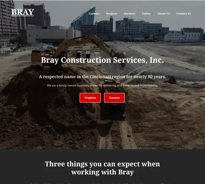 bray construction mobile site