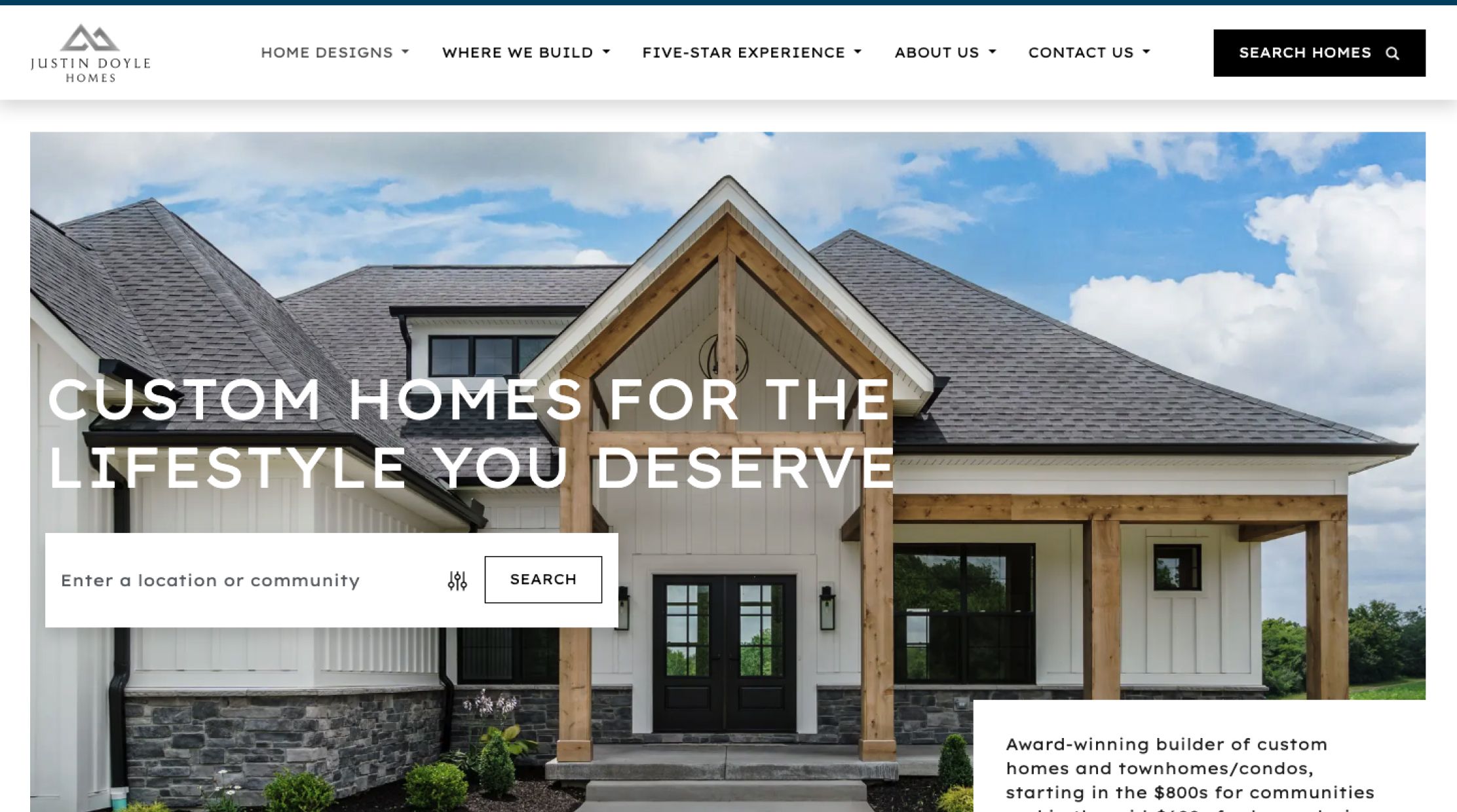 Justin Doyle Homes website image 1