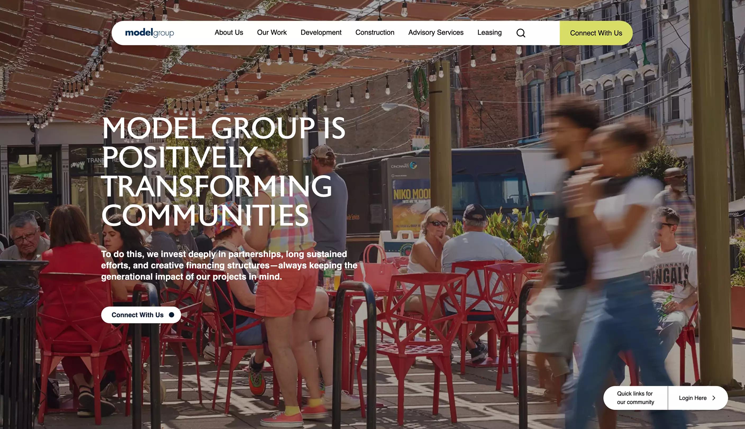 people living in an urban community