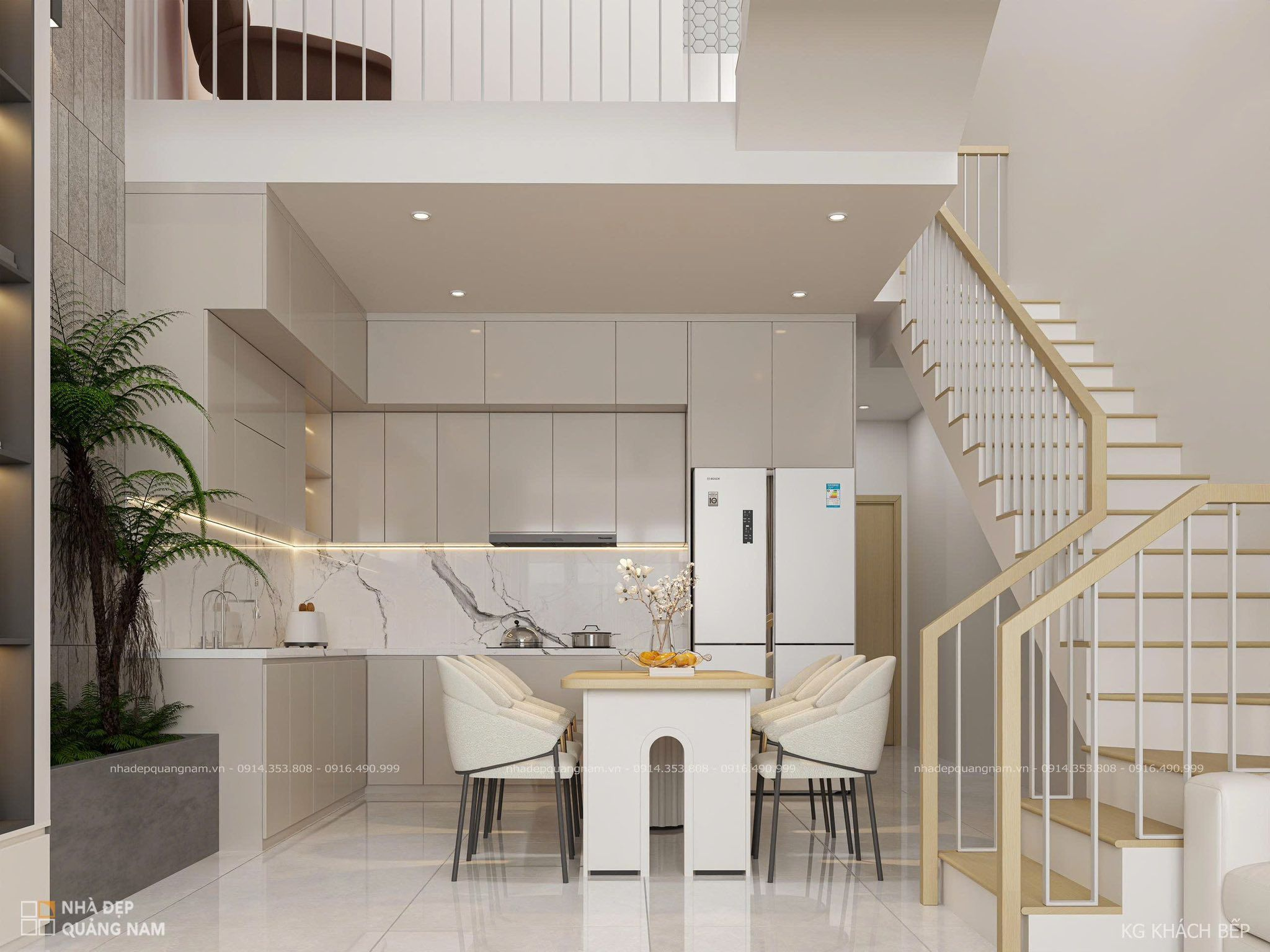 QH House - Nhà phố lệch tầng đầy đủ tiện nghi