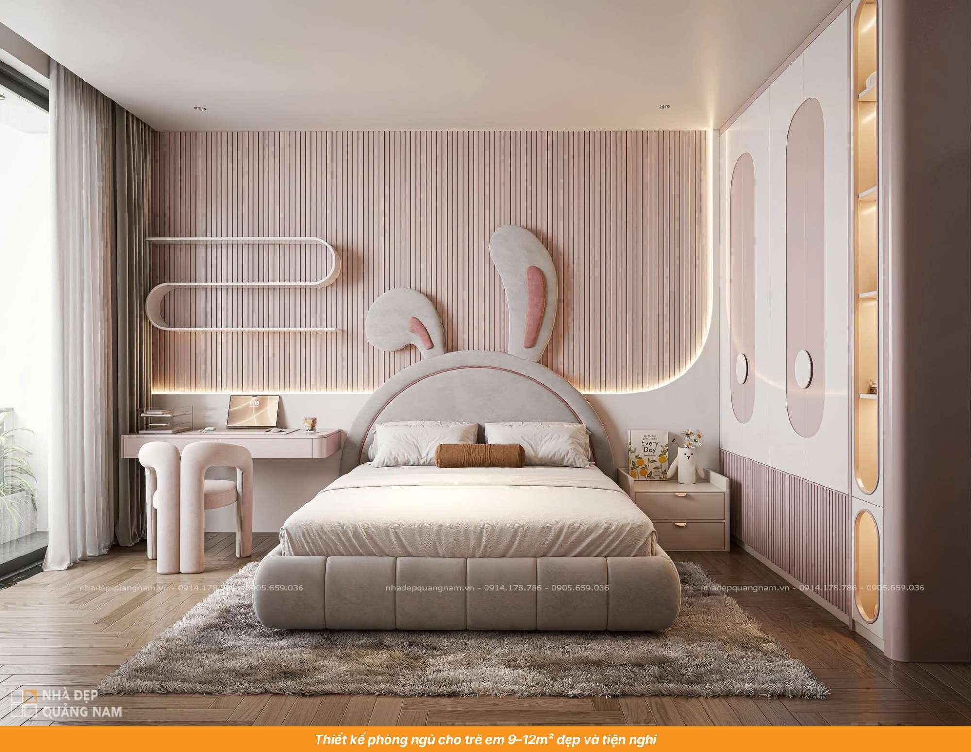 Thiết kế phòng ngủ cho trẻ em 9–12m² đẹp và tiện nghi