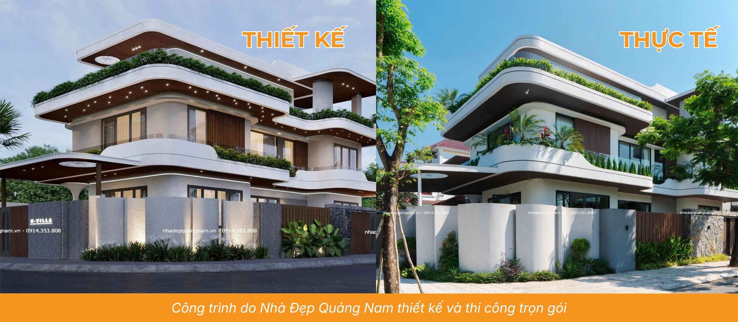Công trình do Nhà Đẹp Quảng Nam thiết kế và thi công trọn gói