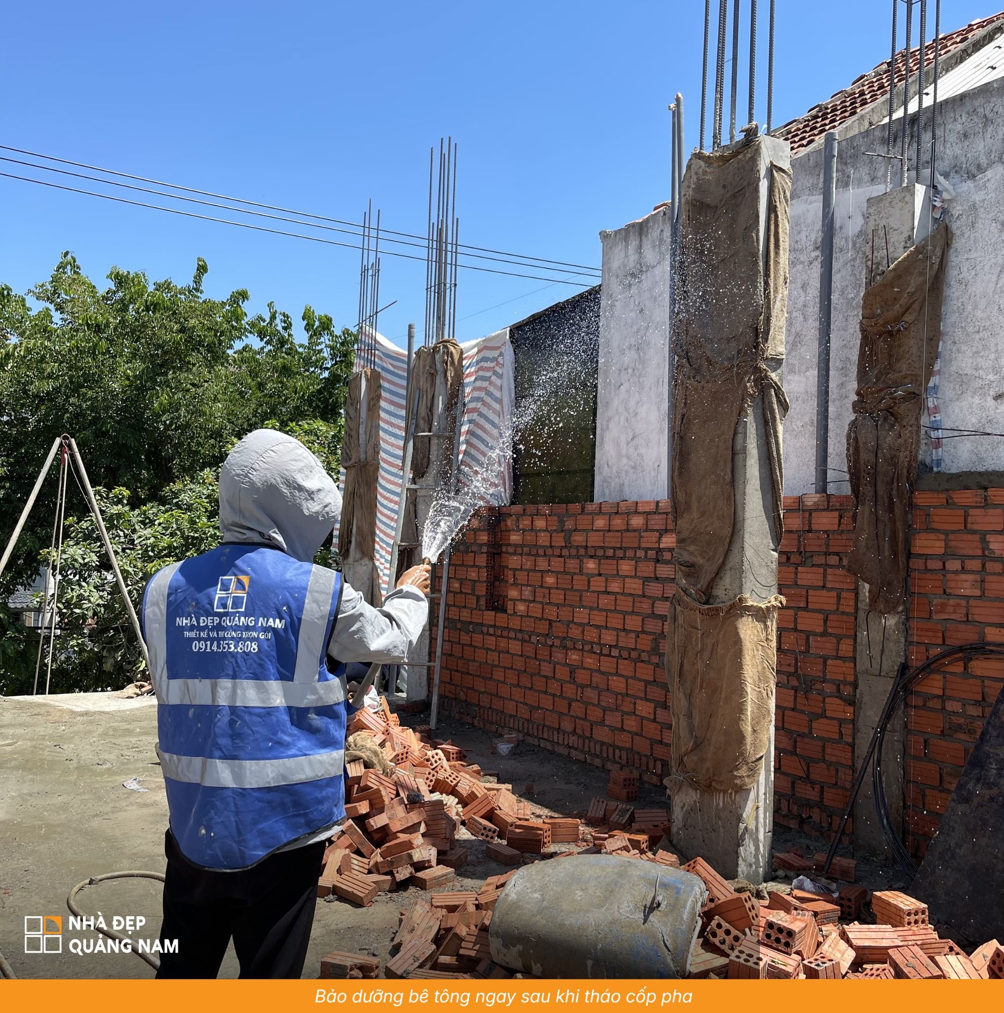 Bảo dưỡng bê tông sau khi tháo cốp pha
