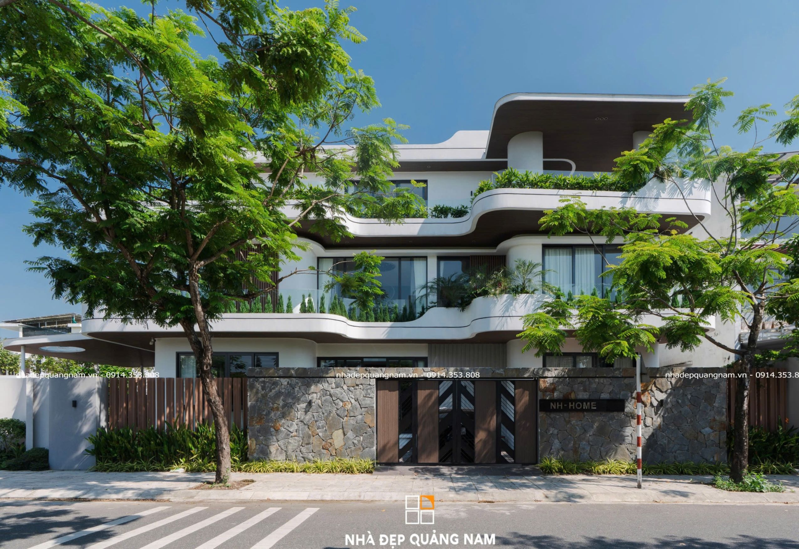 mẫu biệt thự 3 tầng hiện đại