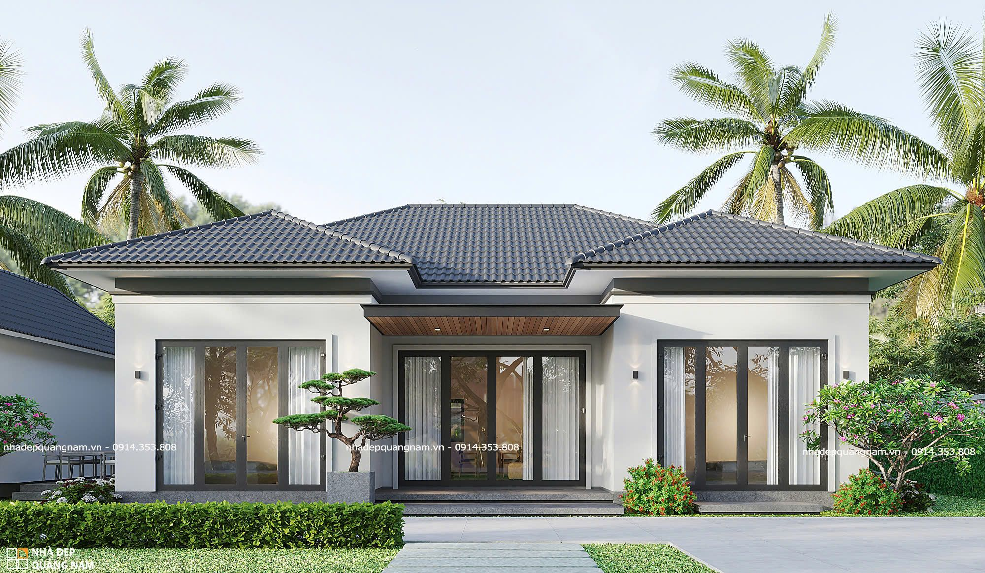 D House - Nhà vườn mái Nhật hiện đại tại xã Chiên Đàn