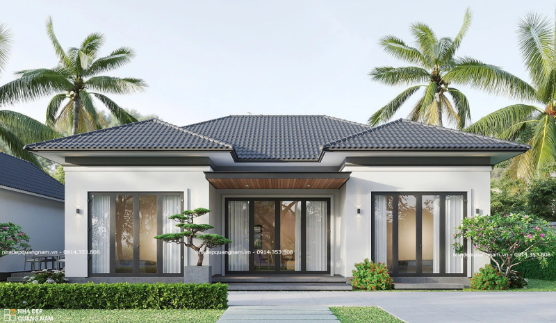 D House - Nhà vườn mái Nhật hiện đại tại xã Chiên Đàn