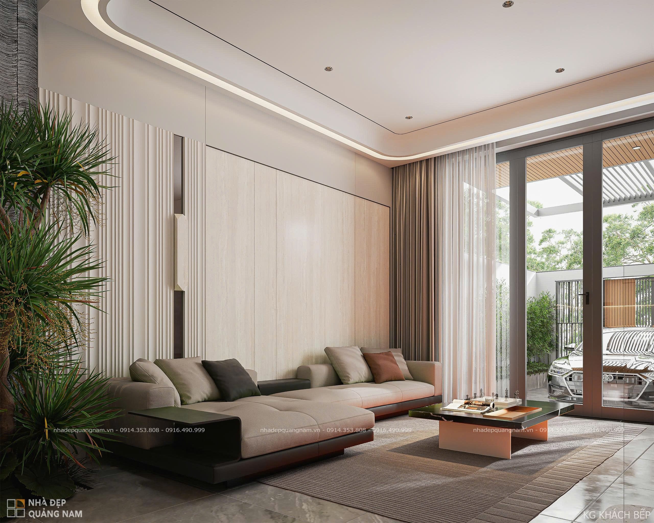 Nhà phố hiện đại 2 tầng 5x20m cùng khoảng lặng thiên nhiên
