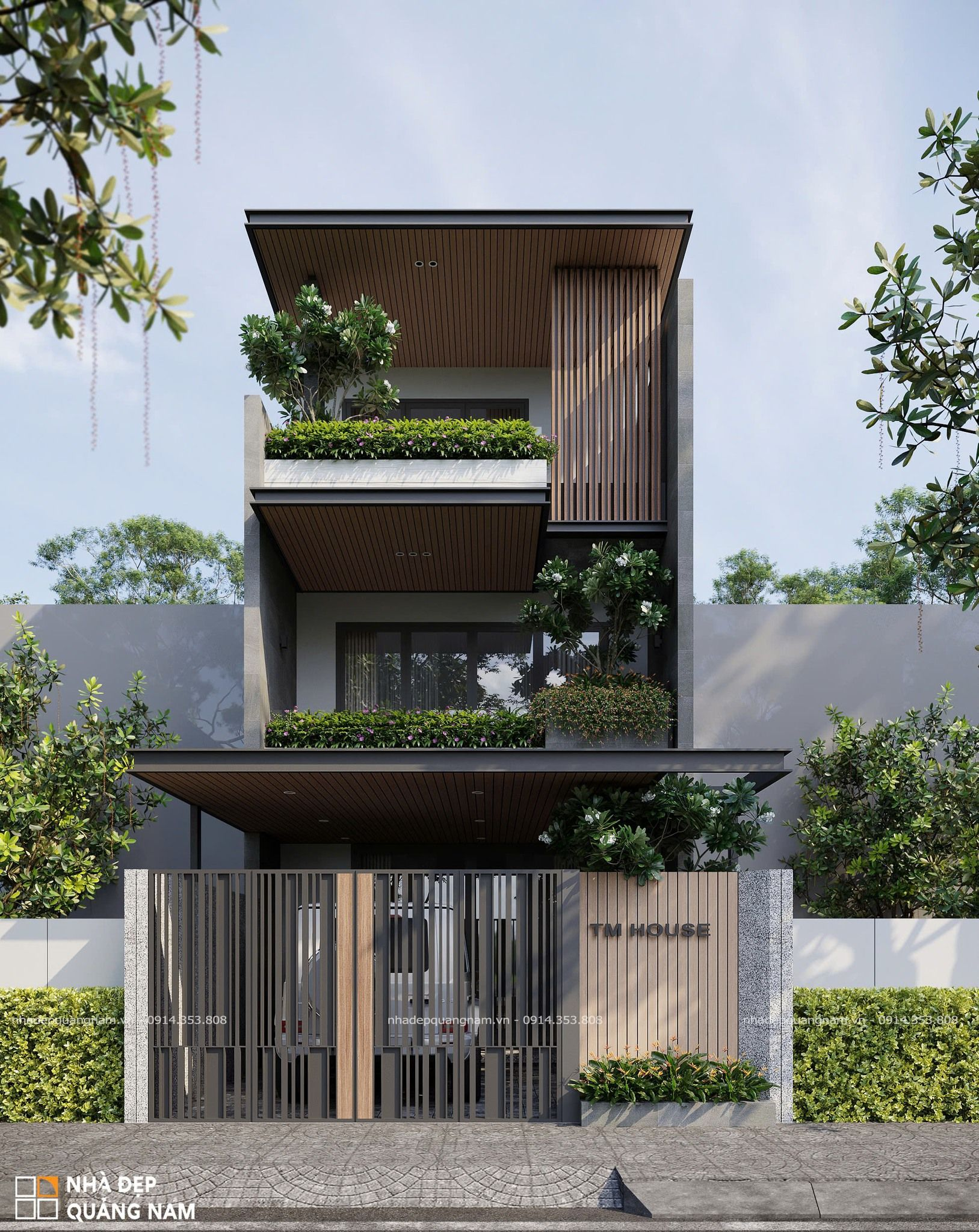 TM House - Tuyệt tác nhà phố 3 tầng hiện đại tại Tam Kỳ