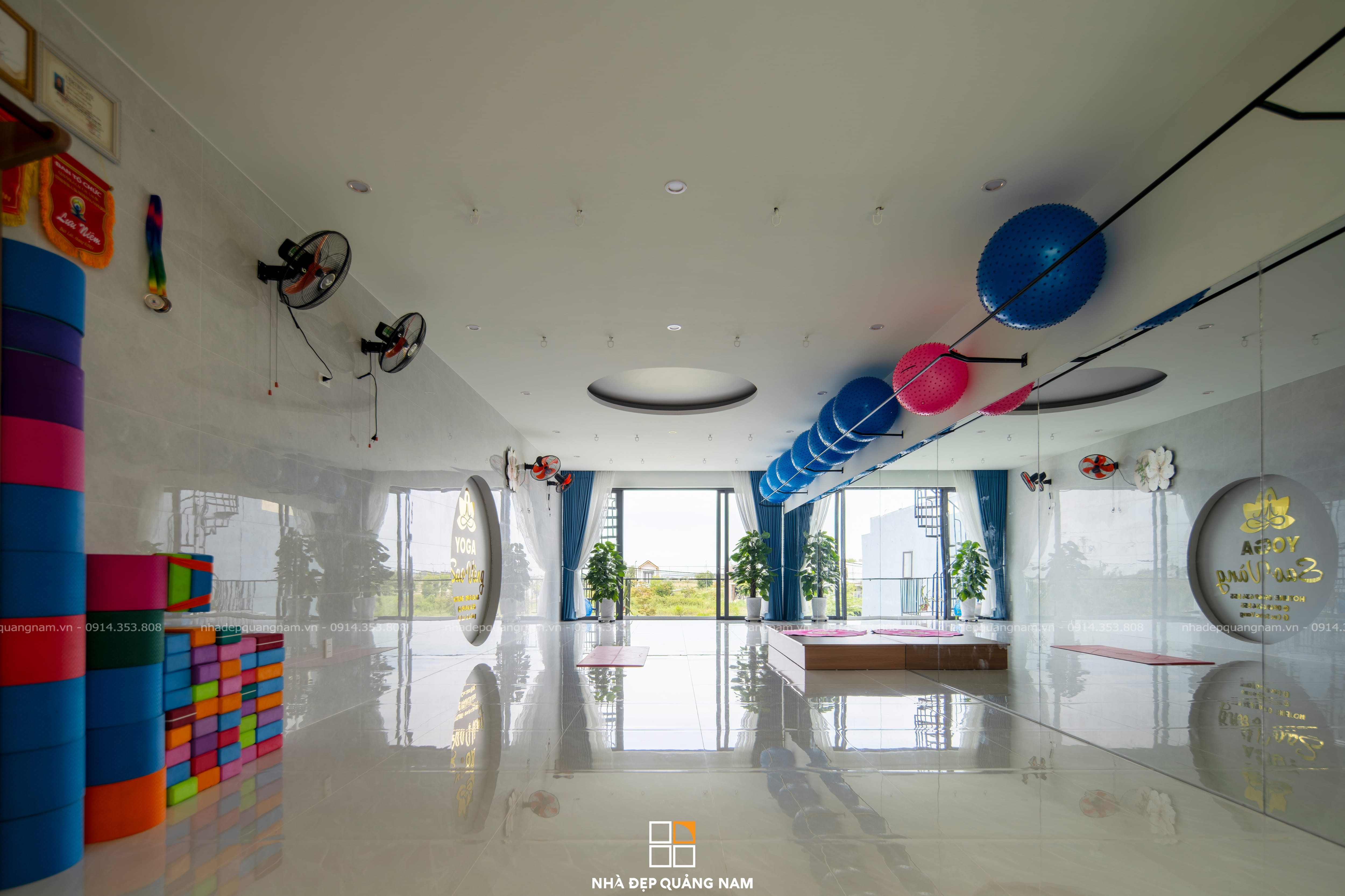 Hình ảnh thực tế DC House - không gian nhà ở kết hợp trung tâm yoga tại Núi Thành