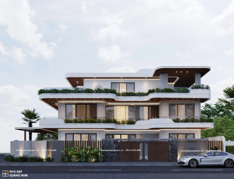 NH Villa - Nghệ thuật đường cong trong thiết kế kiến trúc