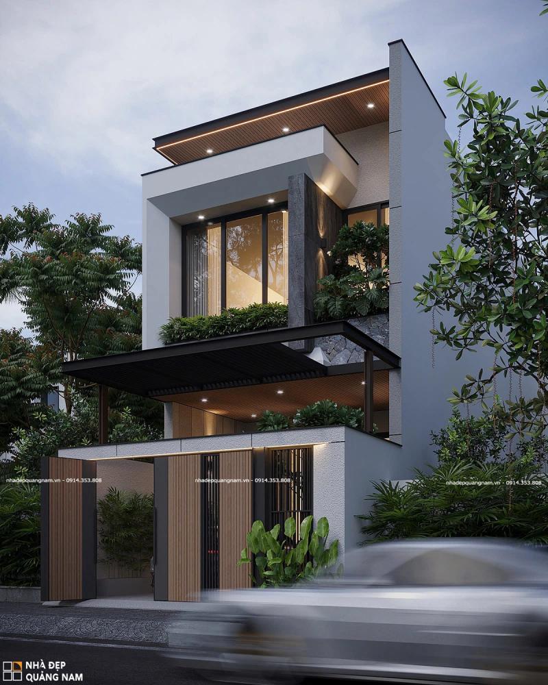 Nhà phố hiện đại 2 tầng 5x20m cùng khoảng lặng thiên nhiên