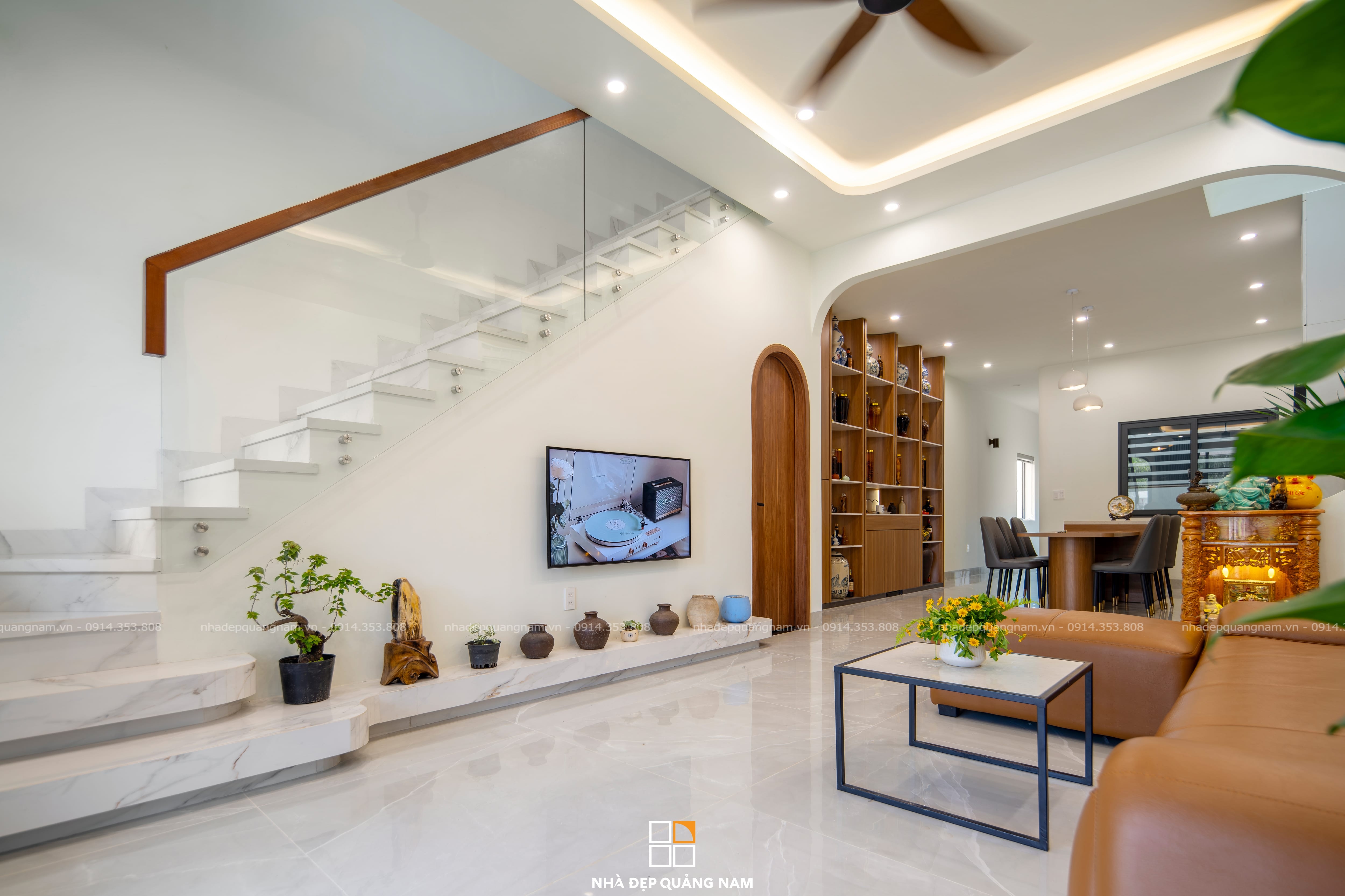 Hình ảnh thực tế DC House - không gian nhà ở kết hợp trung tâm yoga tại Núi Thành
